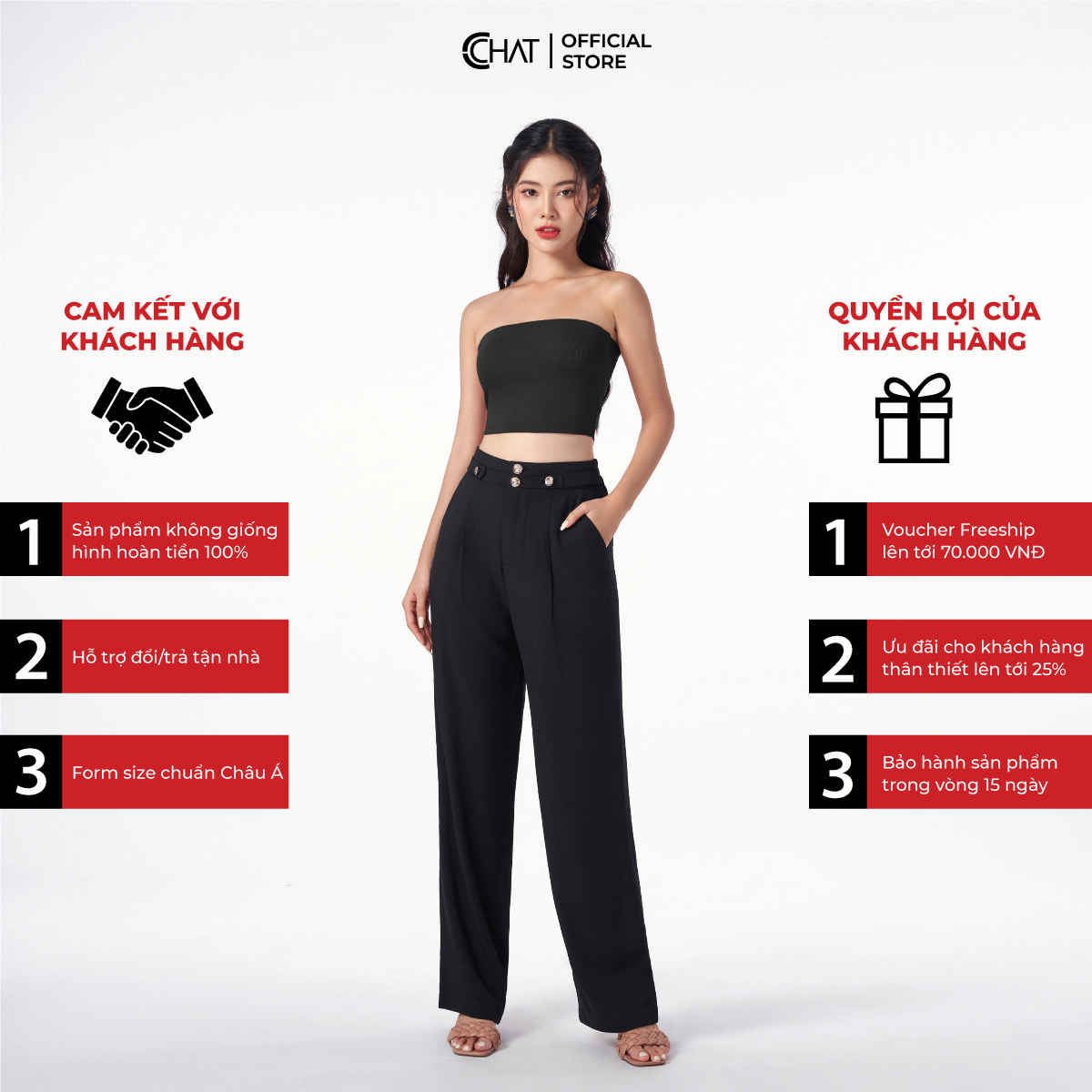 Áo Quây Ngực CCHAT Không Đệm Thun Trơn Croptop Dáng Ôm Cao Cấp Phong Cách Trẻ Trung 22ZQC2001OT