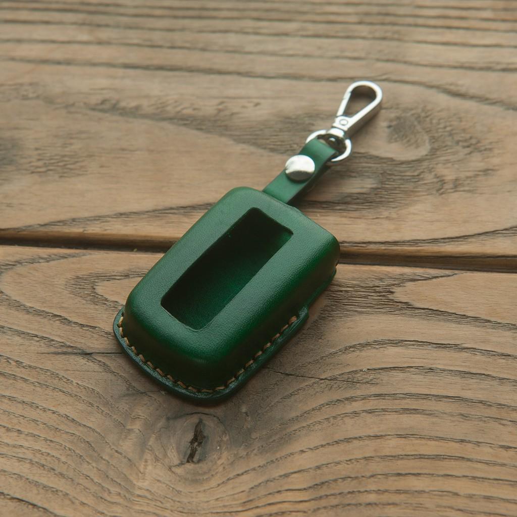 BAO DA CHÌA KHÓA MÀU GREEN ĐEO HÔNG - BAO DA CHÌA XE TOY - ĐỒ DA THẬT HANDMADE