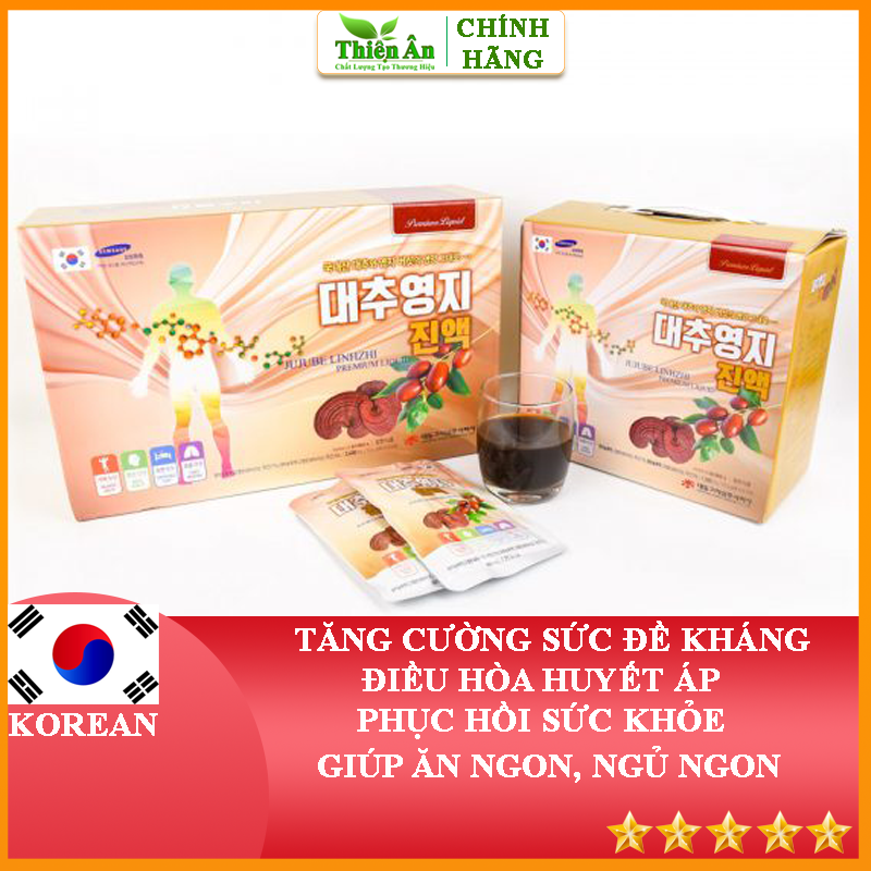 Nước Linh Chi Táo Đỏ Hàn Quốc Daedong Korea Ginseng 80ml x 30 Gói