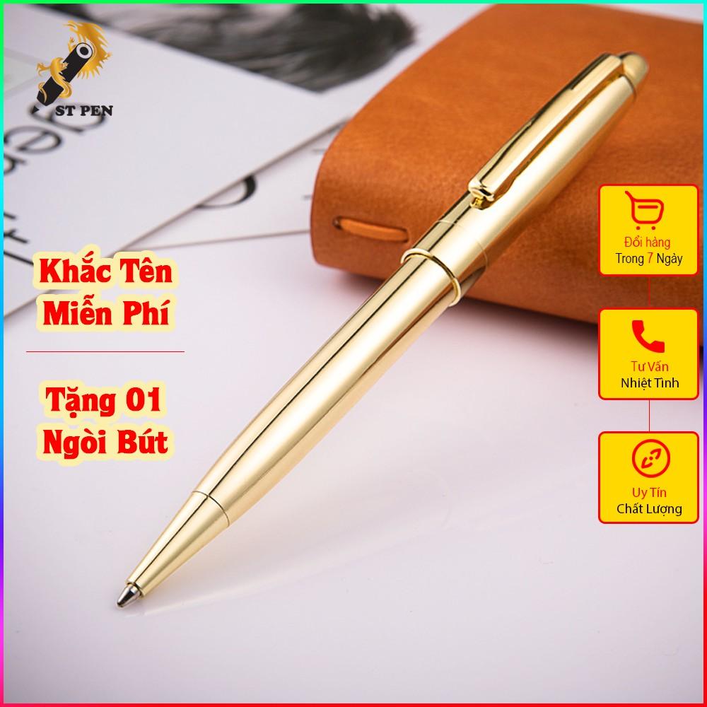 Bút ký kim loại cao cấp ST01,ngòi bi 0.7mm,khắc tên in logo theo yêu cầu,tặng 01 ruột bút dự phòng - ST PEN