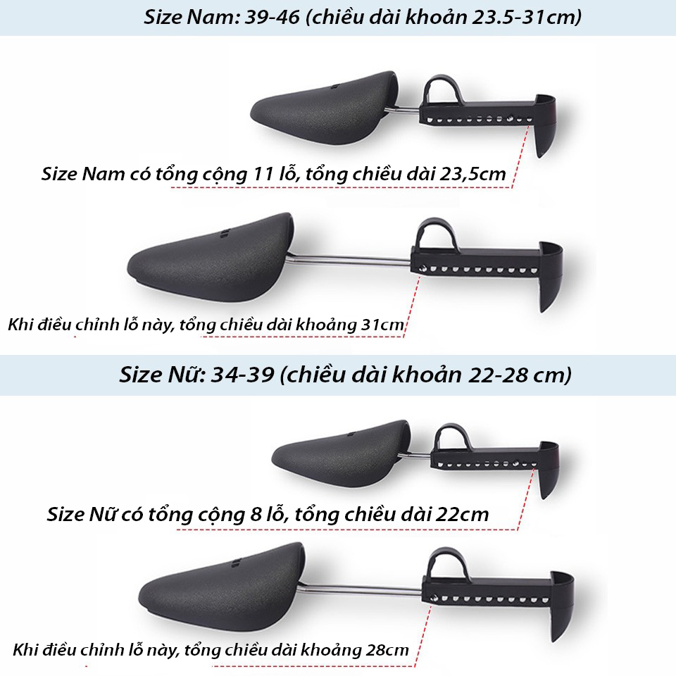 Shoe Tree Cây Giữ Form Giày MINSU Nam Nữ Tùy Chỉnh Theo Size M2315 Miếng Giữ Dáng Giày là Dụng Cụ Không Thể Thiếu