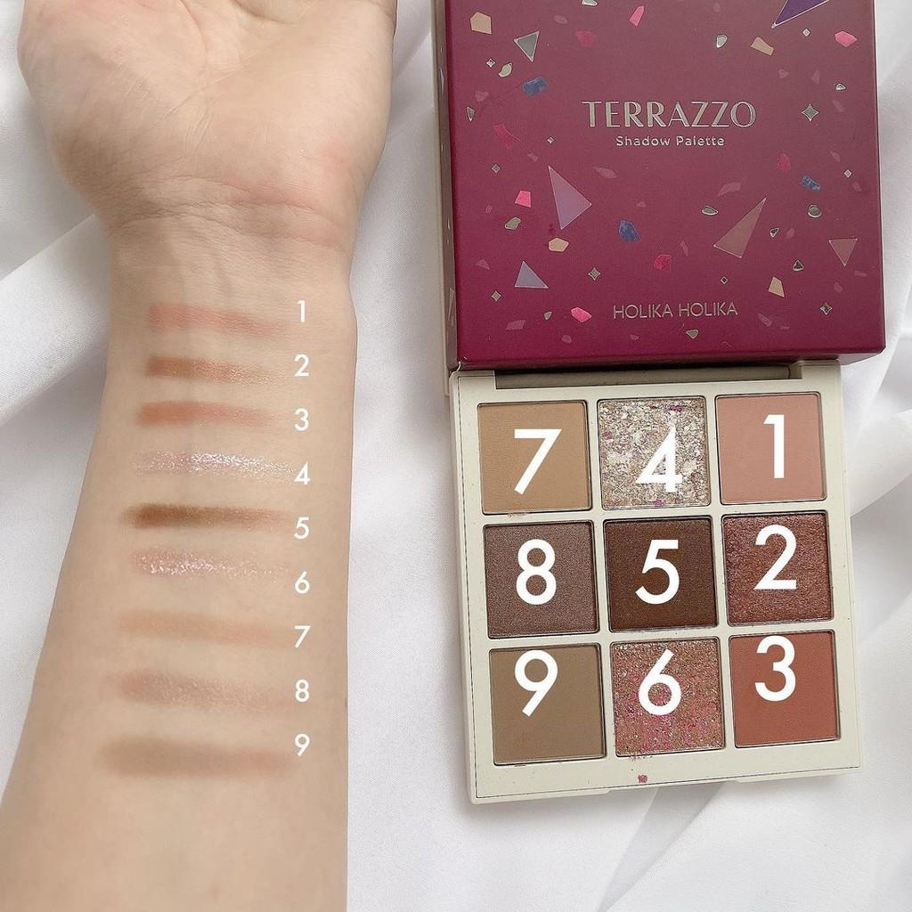 Bảng Phấn Trang Điểm Mắt 9 Ô Holika Holika Terrazzo Shadow Palette