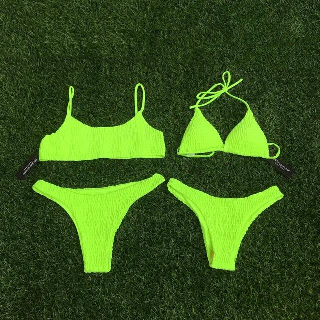 Bikini nhún co dãn đa sắc