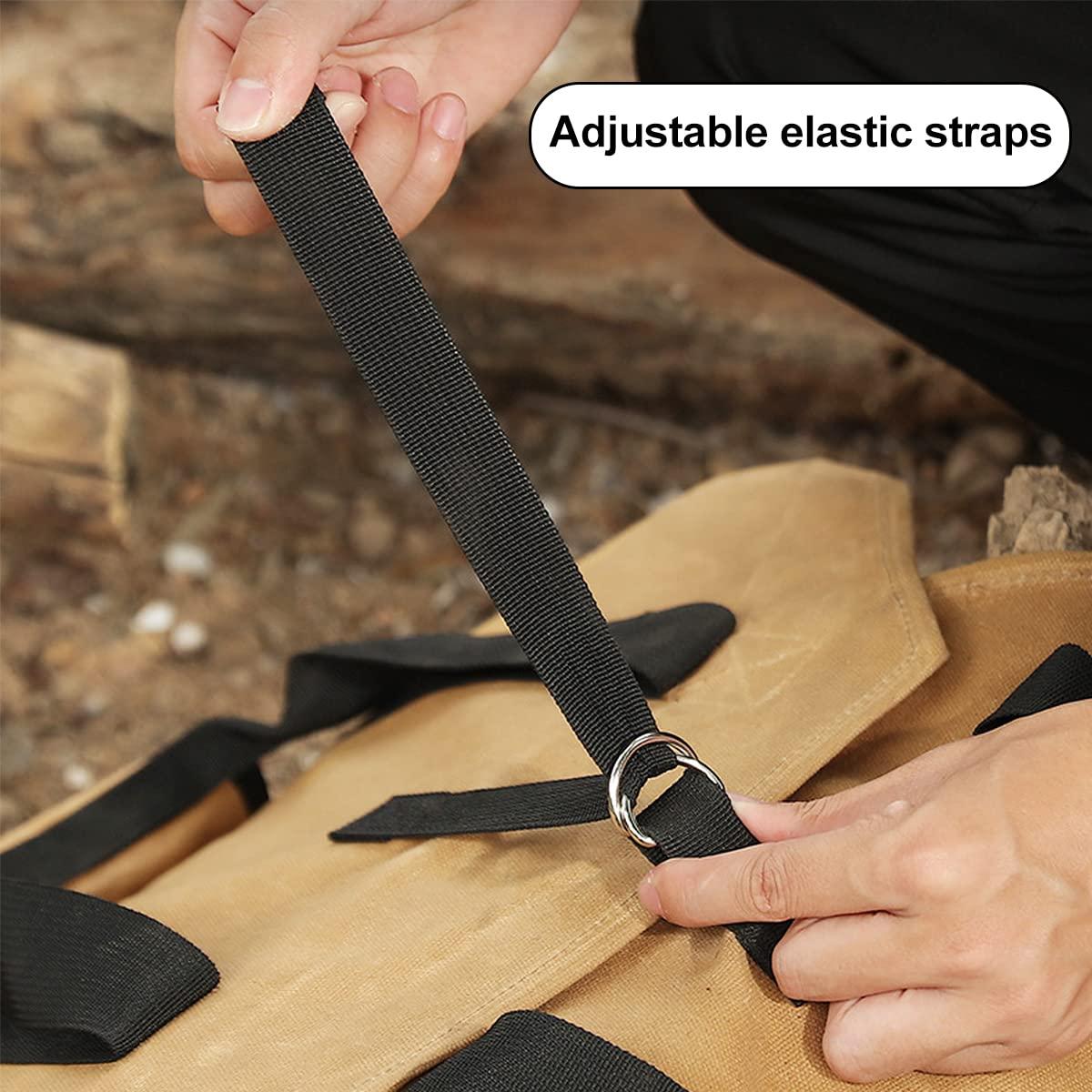 Túi đăng ký lò sưởi Canvas, công suất lớn túi túi vận chuyển túi vải bằng vải có khả năng chịu nước sưởi ấm túi vải gập túi cho ống khói vườn nội thất