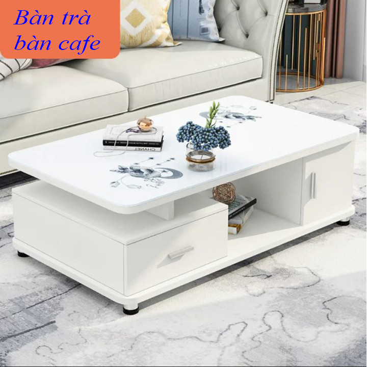 Bàn trà,bàn sofa bằng kính cường lực - Bàn trà phòng khách sang trọng - Giao hàng màu ngẫu nhiên