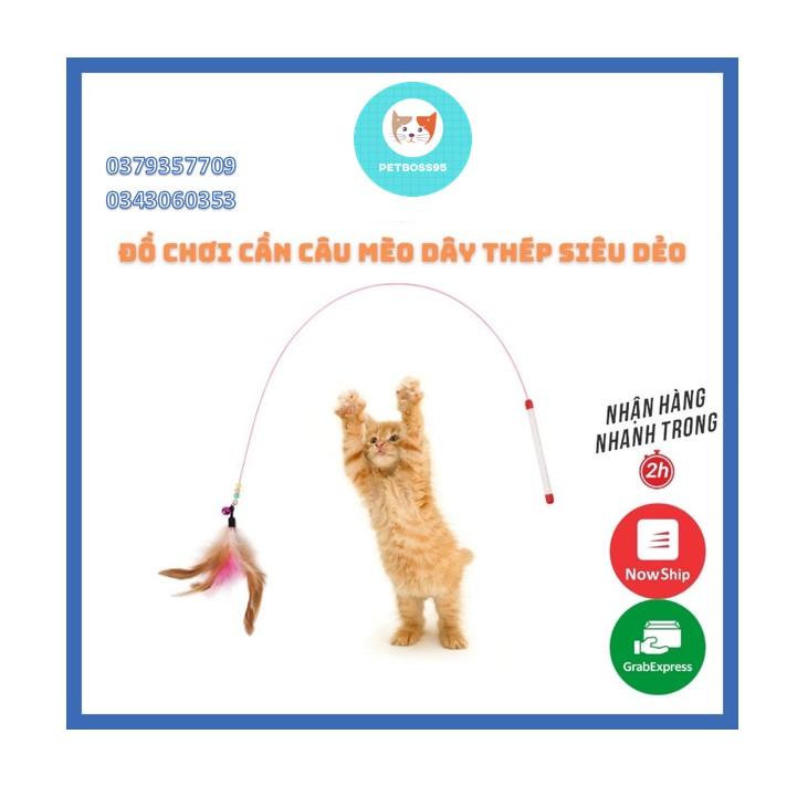 Cần câu mèo dây thép - Đồ chơi cho sen