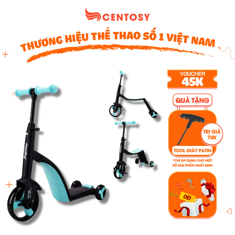 Xe Chòi Chân Trẻ Em Cao Cấp Centosy Nadle 3in1 - Biến Hình Scooter, Xe Đạp 3 Bánh