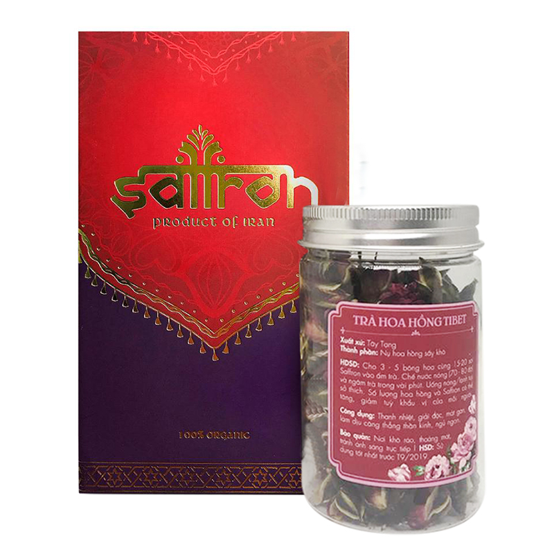 Combo Saffron Salam Gazelle (1g) + Saffron Badiee (1g) - Tặng 1 Hộp Hoa Hồng Và 1 Bình Nước