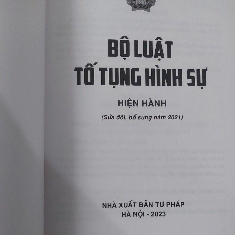 Sách - Bộ luật tố tụng hình sự (NXB Tư Pháp)