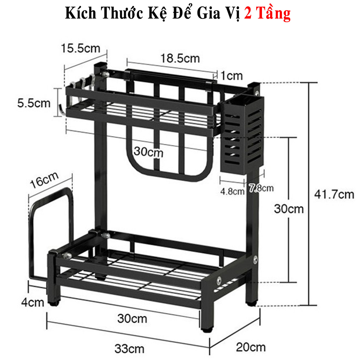 Kệ Để Gia Vị Đa Năng Chính Hãng Amalife - Chọn Size – Kệ Đựng Lọ Gia Vị Khung Thép Sơn Tĩnh Điện Cao Cấp