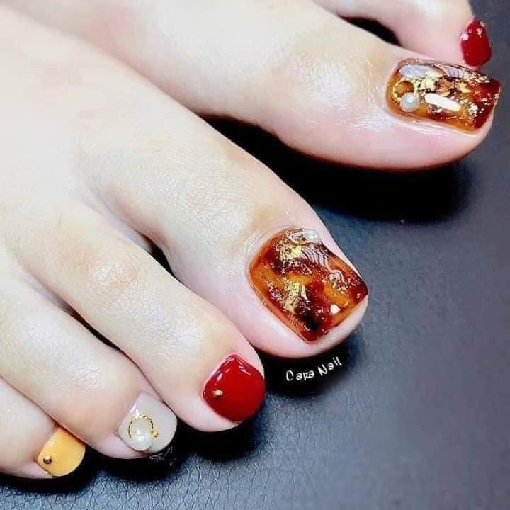 Gel nhũ khổng tước Huaxi 6 màu trang trí móng theo phong cách Hàn Nhật – Gel nhũ hổ phách Huaxi rất đẹp