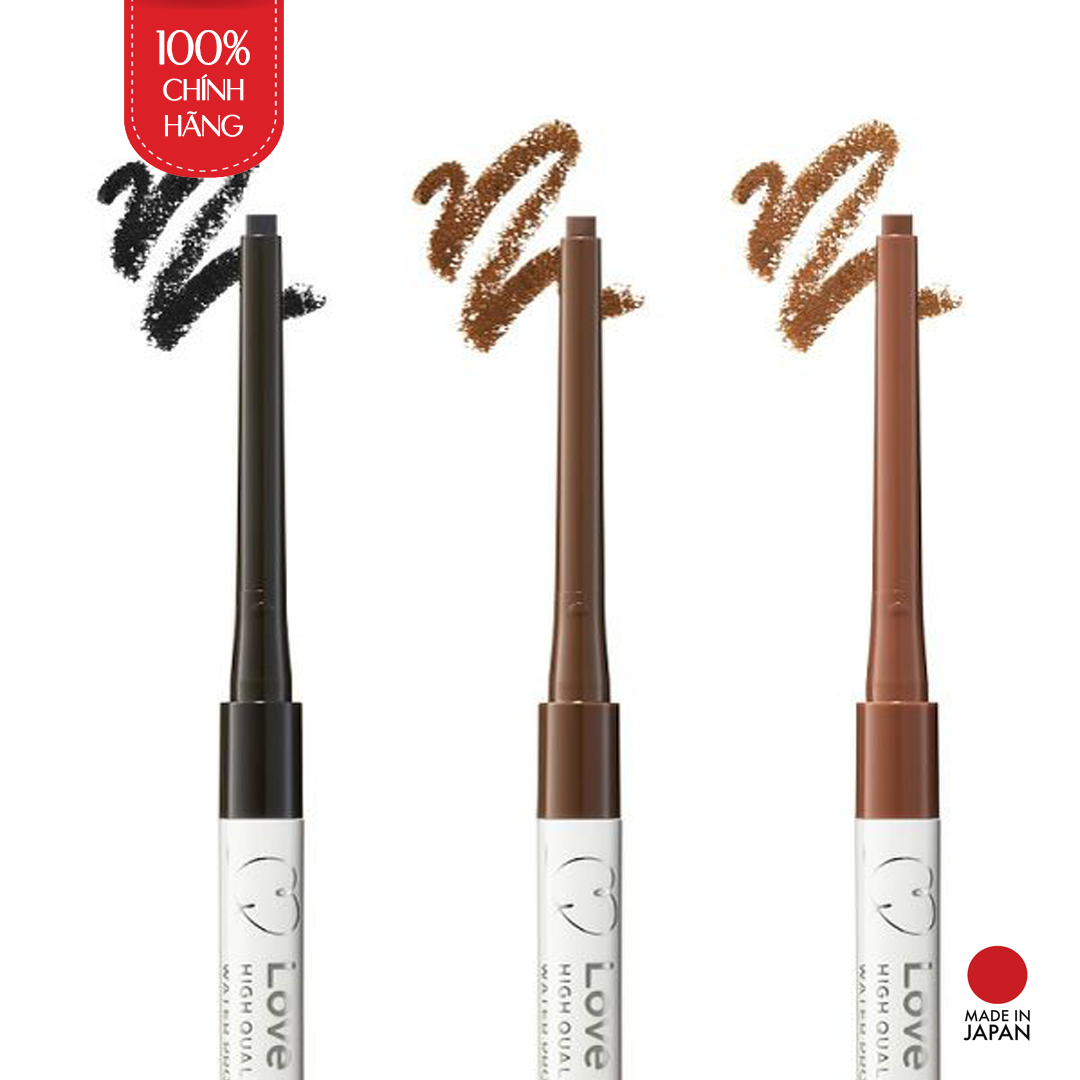 Bút Chì Kẻ Viền Mắt Nhật Bản Love Liner Pencil Eyeliner Ash Brown Màu Nâu Tro, Bột Mịn, Chống Mồ Hôi, Kiềm Dầu