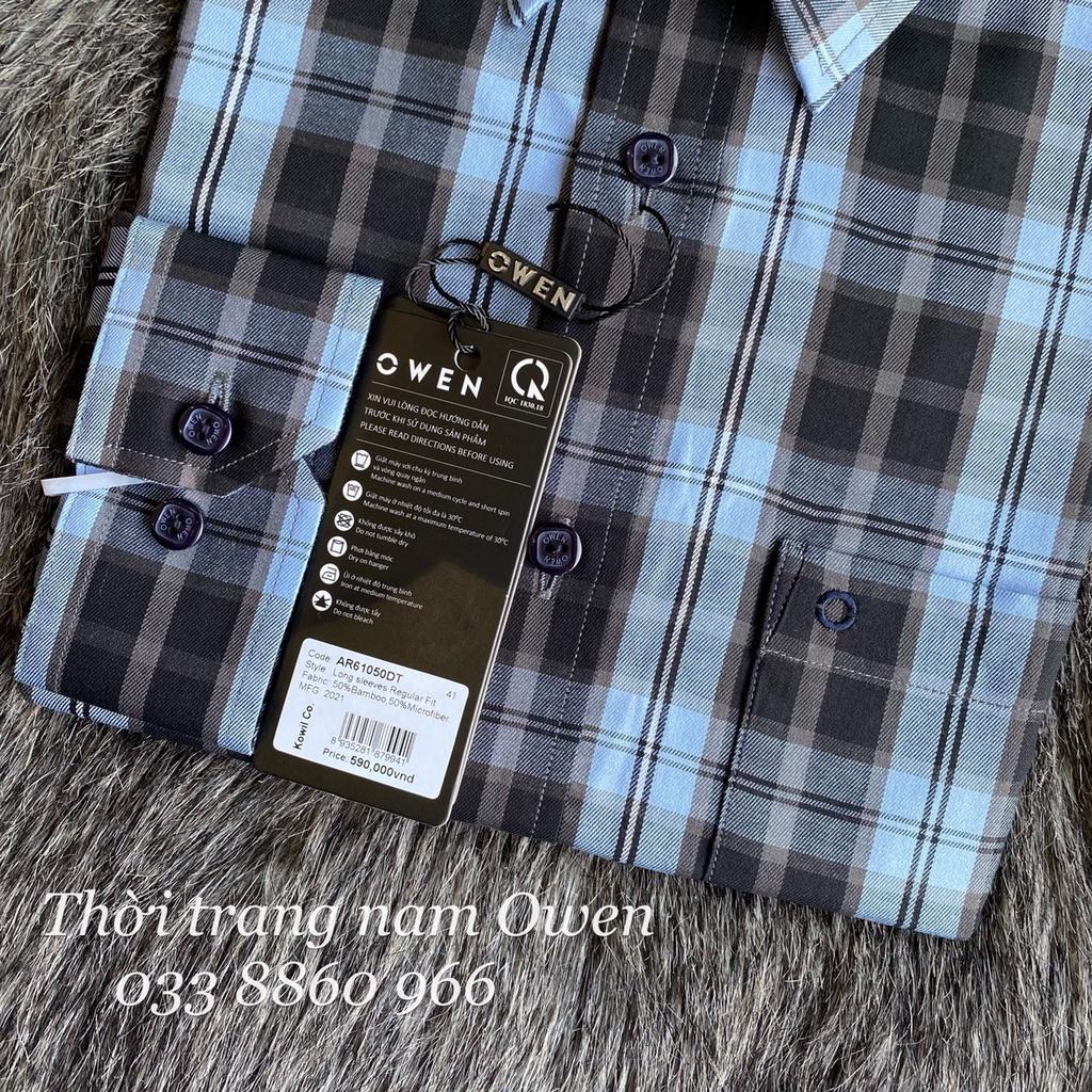 OWEN - Áo sơ mi dài tay Owen Regular fit chất sợi tre kẻ ca rô 61050