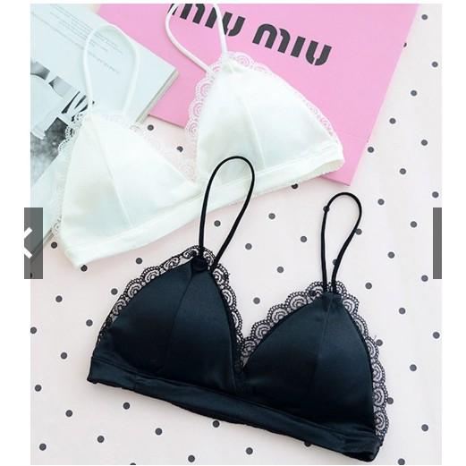 SIÊU ĐẸP - ÁO BRA SATIN VIỀN REN SIÊU ĐẸP - CHILLHOUSE
