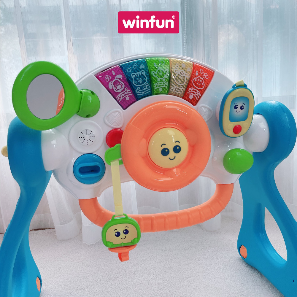 Đồ chơi Kệ chữ A kết hợp xe tập đi, bàn tập đứng cho bé có nhạc 3 tin 1 - Winfun 0846 cho bé sơ sinh tới 3 tuổi