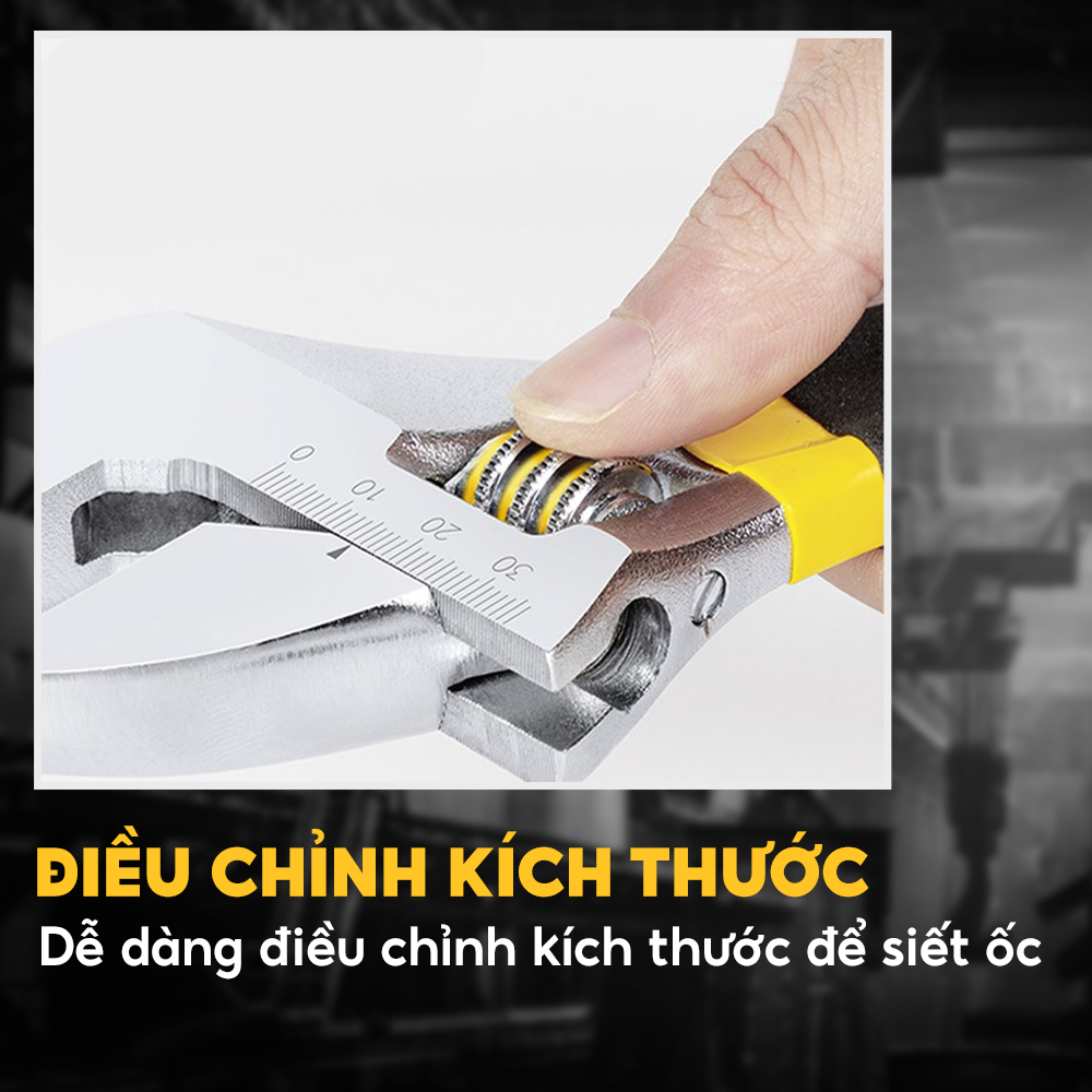 Cờ lê điều chỉnh 6 Inch, 8 Inch, 10 Inch  thép carbon ,tay cầm bọc nhựa Deli DL120006, DL120008, DL120010