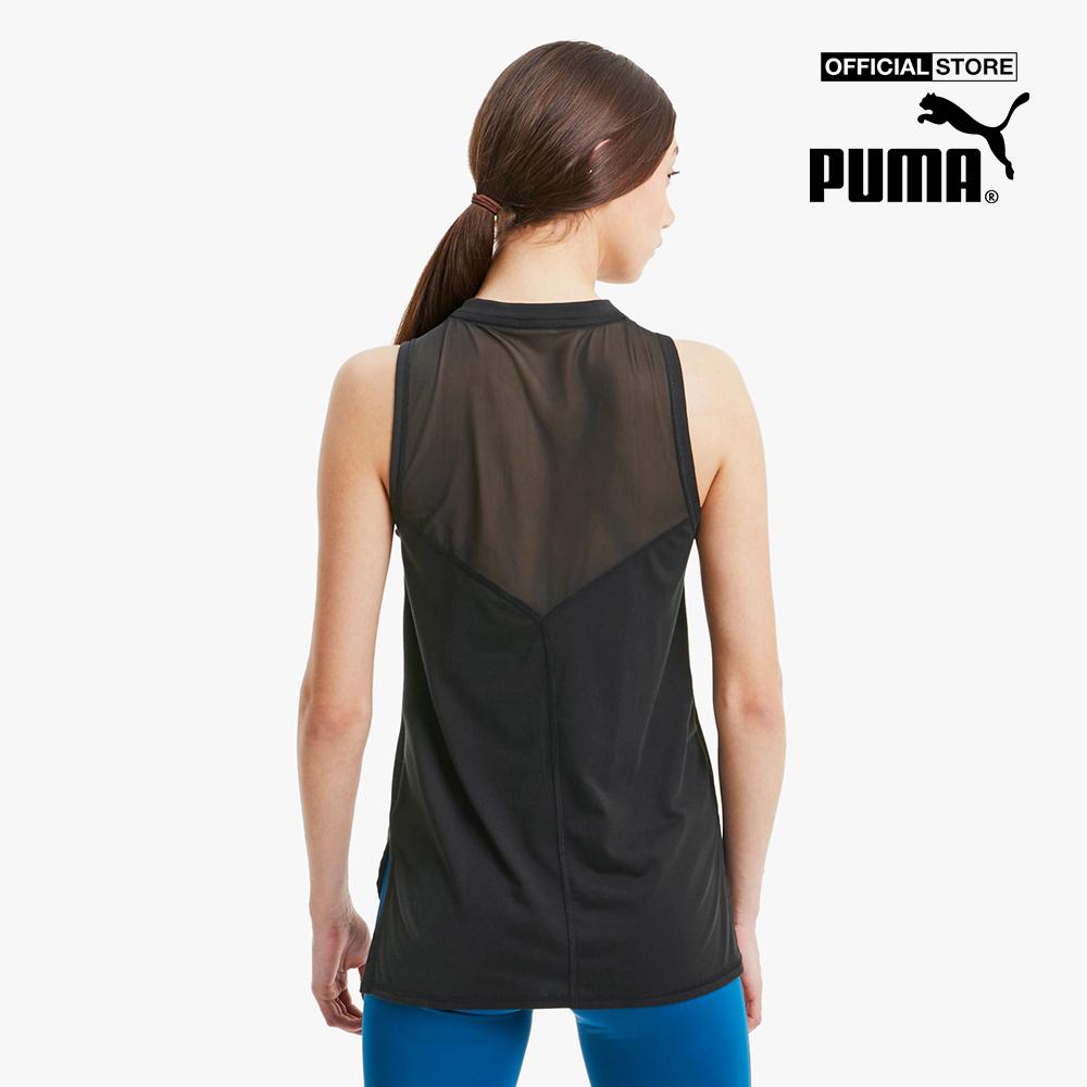 PUMA - Áo thun thể thao nữ sát nách Mesh Panel Training 519485