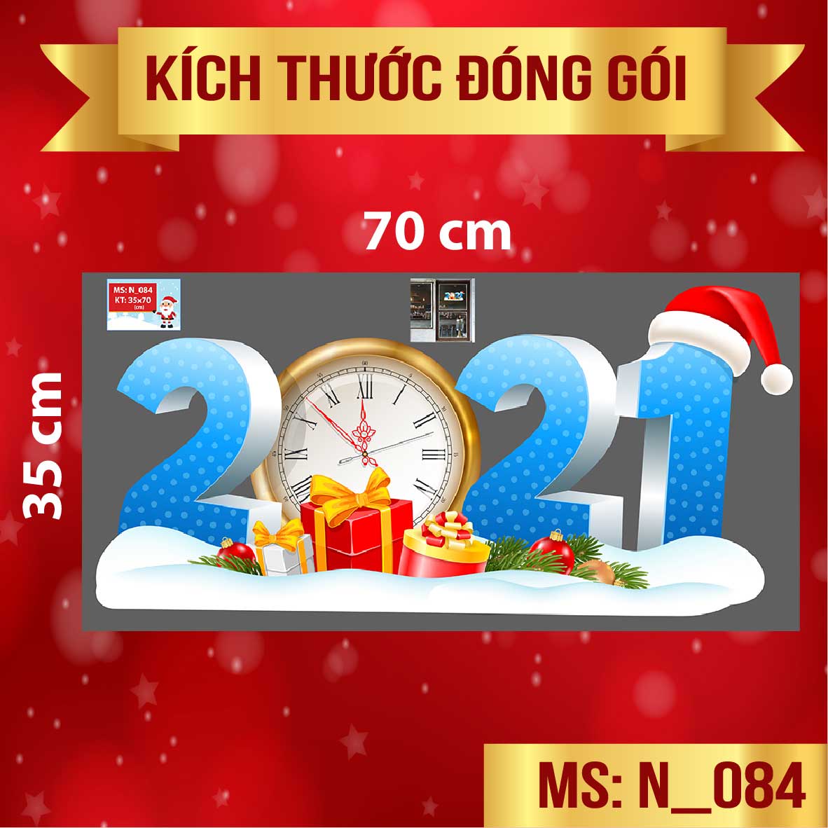 DECAL TRANG TRÍ NOEL 2021 COMBO SỐ 34