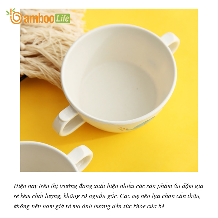 Chén bát ăn cho bé Chén bát ăn dặm từ sợi tre Bamboo Life cho bé BL1809 hàng chính hãng Dụng cụ ăn dặm Đồ dùng ăn dặm cho bé