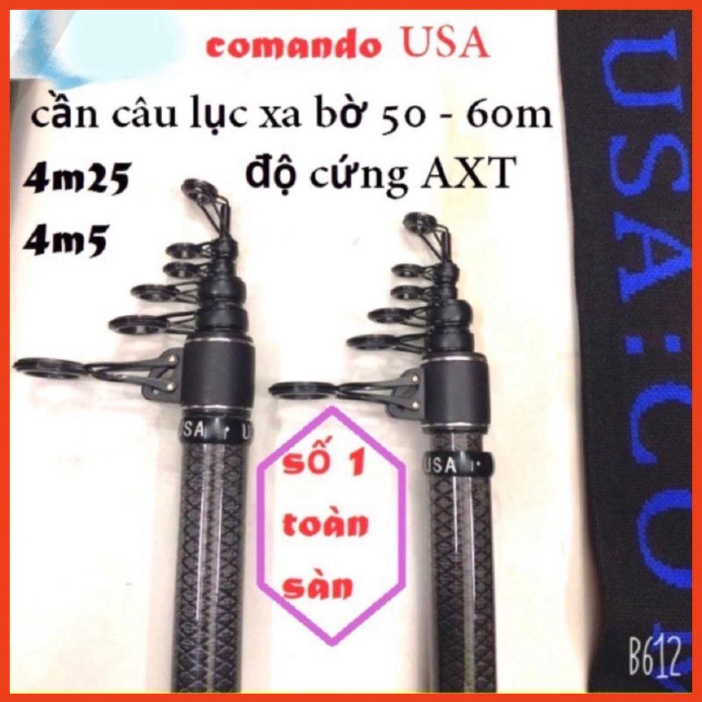 Cần câu lục xa bờ Comando USA 4m25 và 4m5 Hàng loại 1 cần tải cá 20kg y hình xả kho ( giá siêu khuyến mại