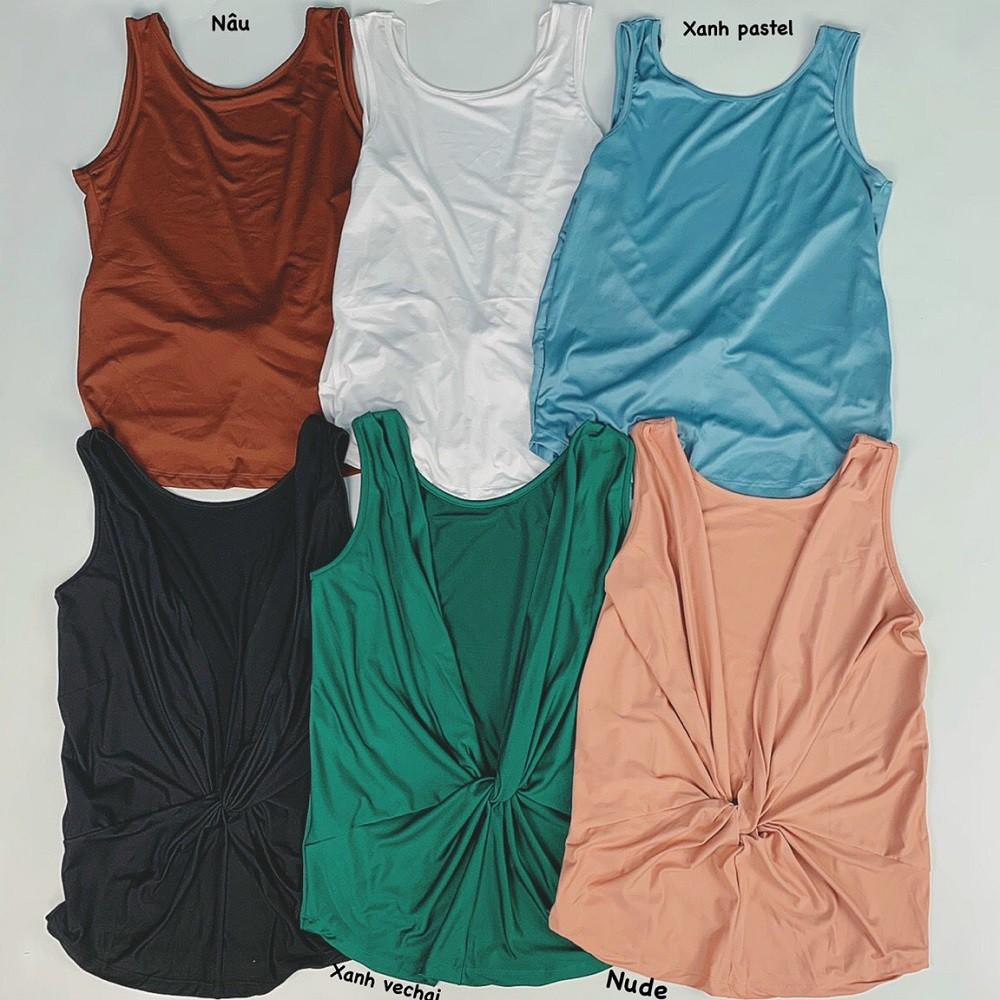 Áo Tank Top xoắn lưng đẹp lung linh (Đồ Tập Gym-Yoga Nữ)