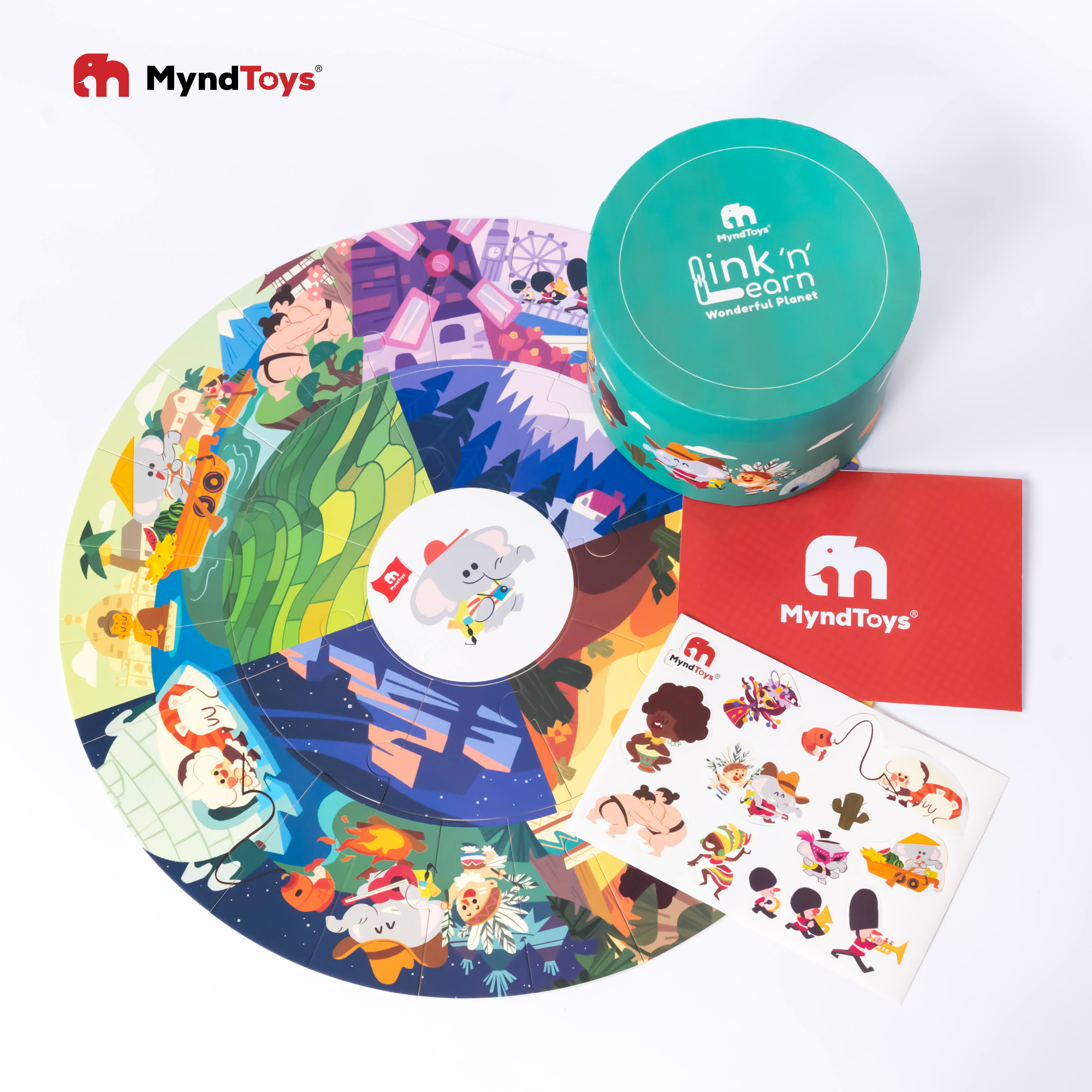 Đồ Chơi Giáo Dục, Bộ Xếp Hình Myndtoys Link ‘n’ Learn - Wonderful Planet - Dành Cho Bé Trên 3 Tuổi