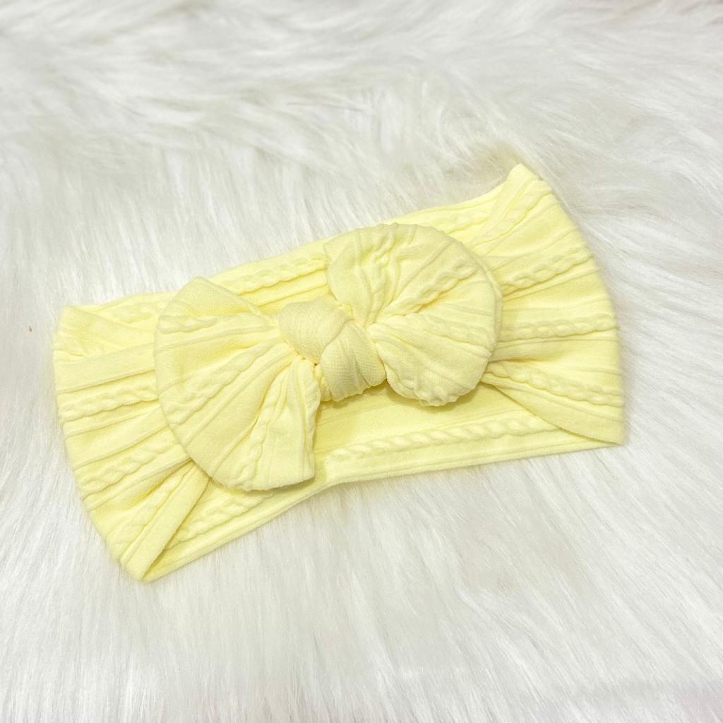 Turban Băng Đô Nơ Chất Thun Mềm Mịn Cho Bé Gái 0-12 tháng