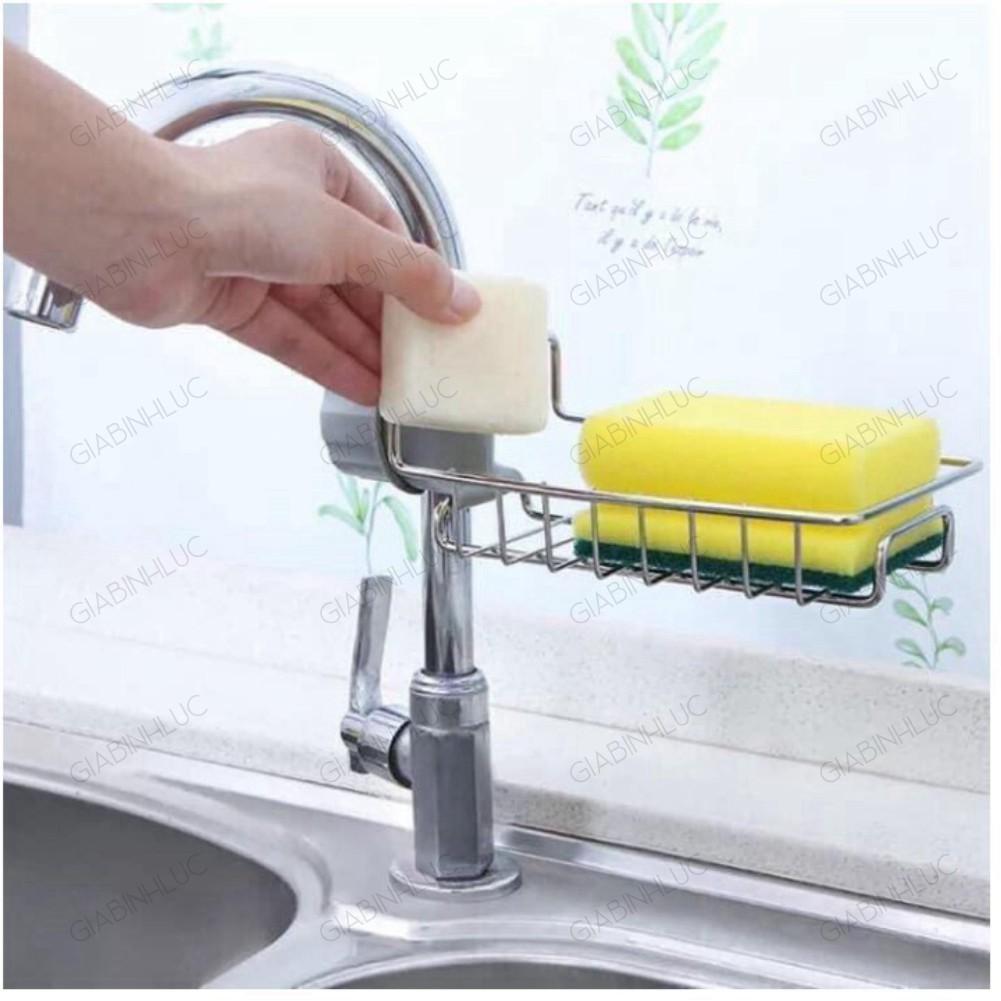 Giá Treo Vòi Nước Đựng Đồ Bằng INOX Để Đồ Rửa Chén Cạnh Vòi Rửa Bát, Vòi Sen Tiện Lợi