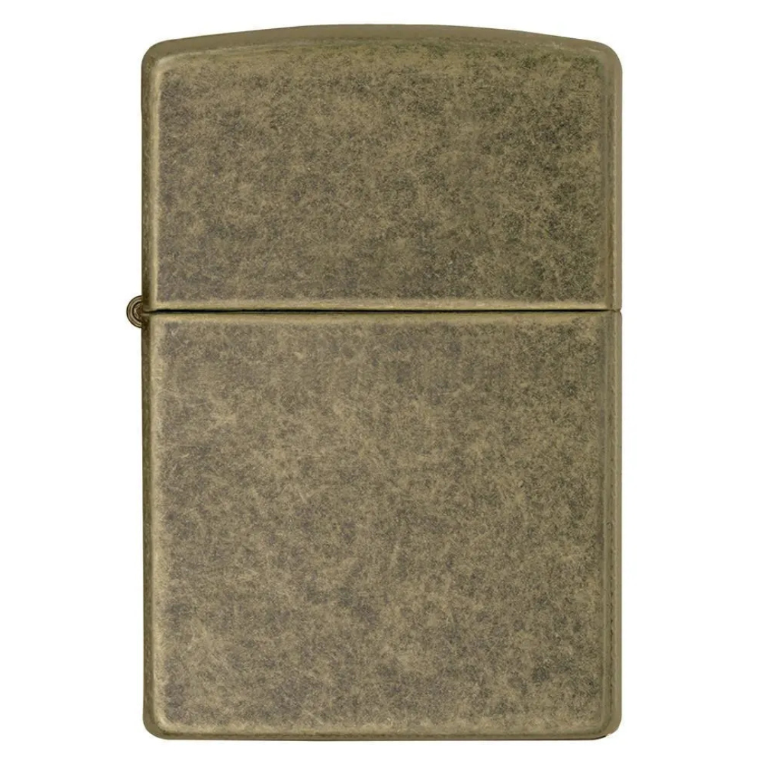 Bật lửa Zippo Antique Brass - Dòng Đồng Giả Cổ Chính Hãng Mỹ, Vỏ Đồng Thau Bền Bỉ, Phong Cách Retro Bụi Bặm