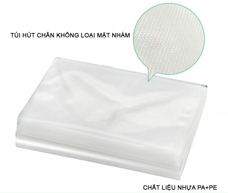 Bộ 100 túi bóng hút chân không 1 mặt nhám - có nhiều size túi kích thước khác nhau - 20 x 30cm