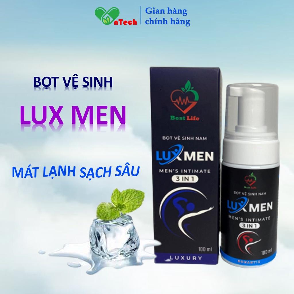 Bọt vệ sinh nam giới 3 trong 1 Best Life Luxmen dung dịch vệ sinh nam giới tạo bọt hương nước hoa chai 100ml