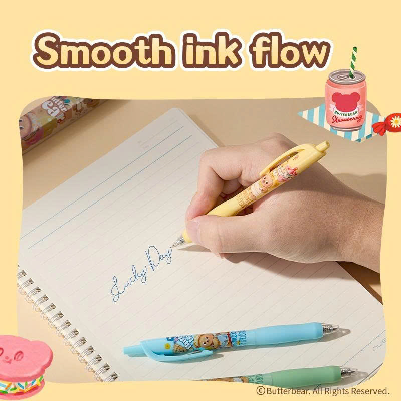 Bút gel 0.5mm Túi Mù Deli EHY003 ButterBear