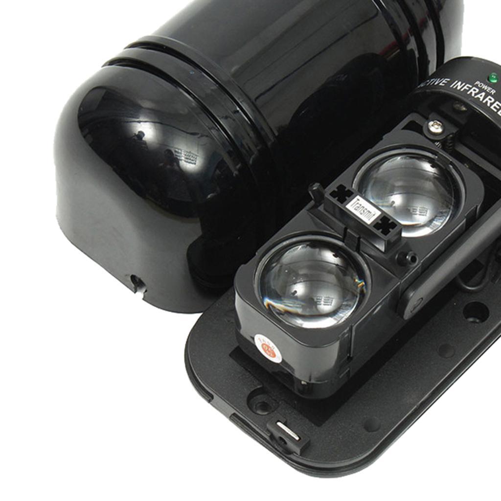 New Dual Alarm Beam Sensor Infrared Detector Sensor Waterproof Alarm Black