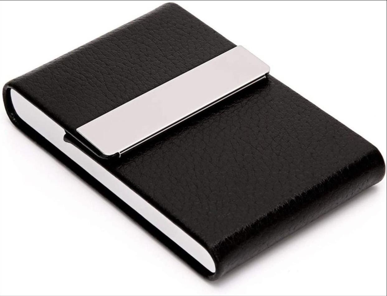 Hộp đựng danh thiếp Hộp đựng danh thiếp bằng kim loại Hộp đựng thẻ bỏ túi dành cho nữ/nam Hộp đựng danh thiếp bằng da PU chuyên nghiệp Hộp đựng thẻ tên Hộp đựng thẻ ví có đóng từ tính