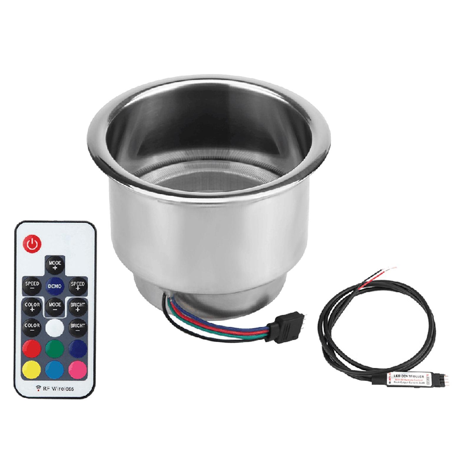 2x Adjustable Folding White Drink Cup Holder - Boat/Marine//4x4/RV