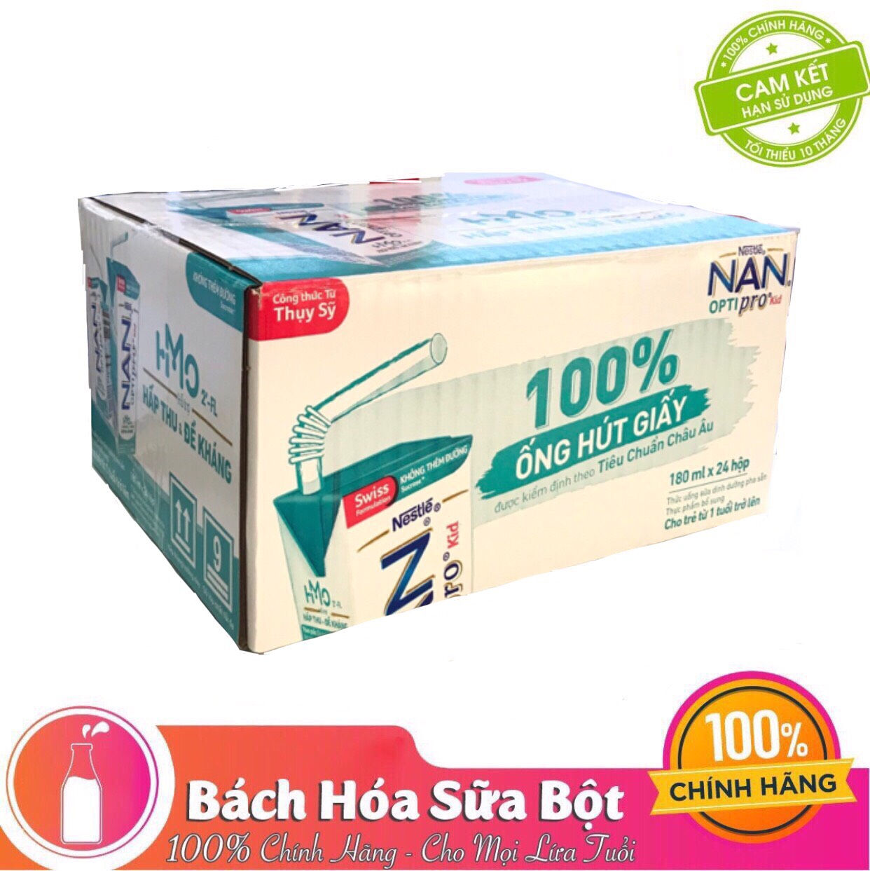 Thùng 24 Hộp Nestlé NAN OPTIPRO Kid Hộp Pha Sẵn ( 24x180ml)