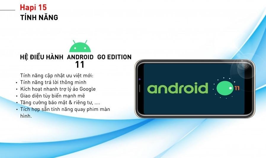 Điện thoại smartphone Masstel Hapi 15 (2GB/16GB) - 2 Sim, Tặng kèm ốp lưng - Hàng chính hãng - Bảo hành chính hãng