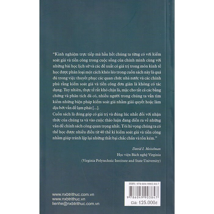 40 Thế Kỉ Kiểm Soát Giá và Tiền Công - Robert L.Schuettinger, Eamonn F.Butler - Phạm Nguyên Trường dịch - (bìa mềm)