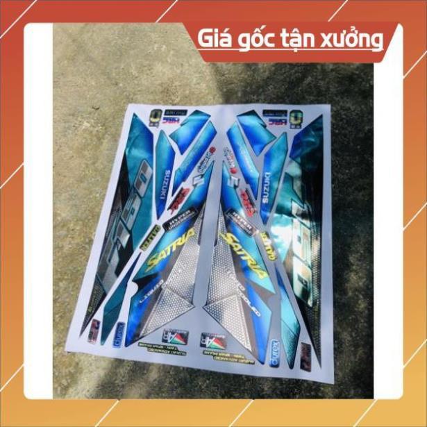 Tem rời Satria Fi 150 chất liệu Crom sản phẩm y hình 100%