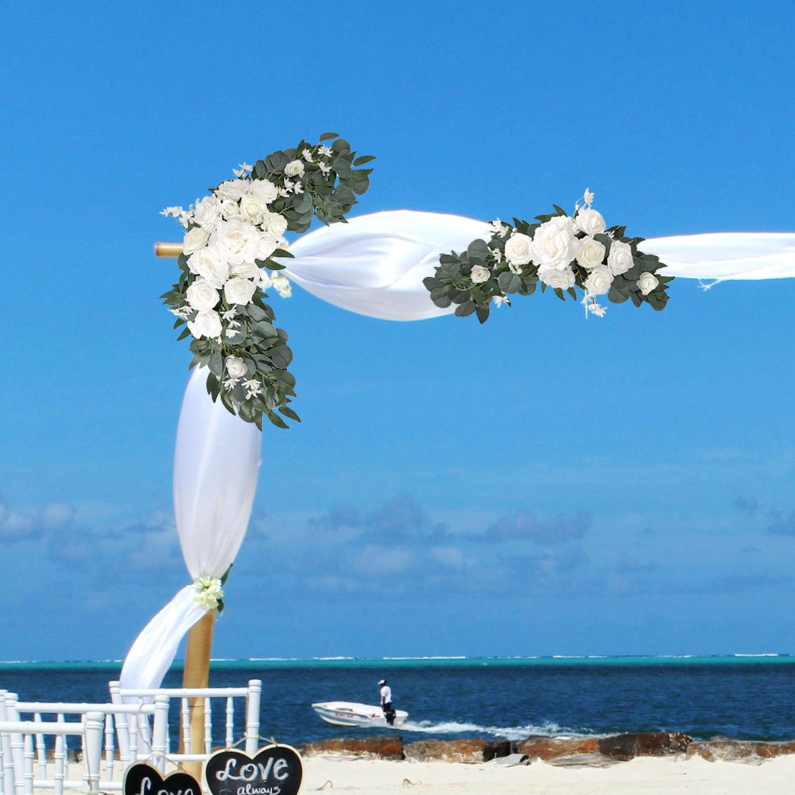 2x Artificial Wedding Arch Flower Wedding Welcome Signs for Home Arrangement