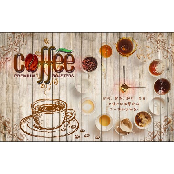 Tranh dán tường trang trí quán cà phê TC50
