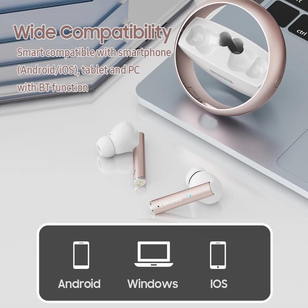 Tai nghe không dây LENOVO LP60 TWS kết nối Bluetooth 5.0 thể thao chống nước độ trễ ít chạm điều khiển mic HD cao cấp-Hàng chính hãng