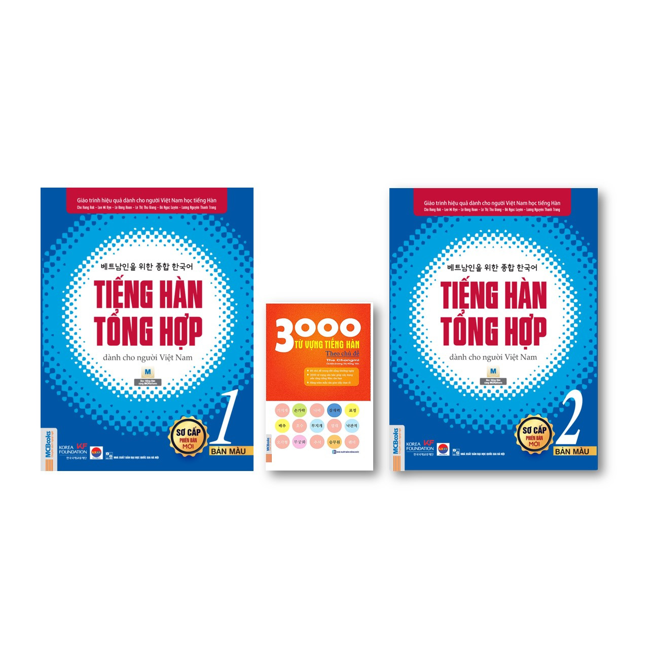 Combo Tiếng Hàn tổng hợp dành cho người Việt Nam kt  - Sơ cấp 1 và Sơ cấp 2  kèm 3000 Từ vựng tiếng Hàn theo chủ đề