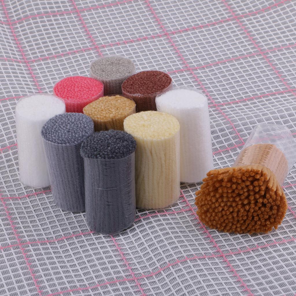 DIY Latch Hook Kit Embroidery Needlework Supplies for Tapestry Carpet Rug Pillow Mat Cushion 75x57cm