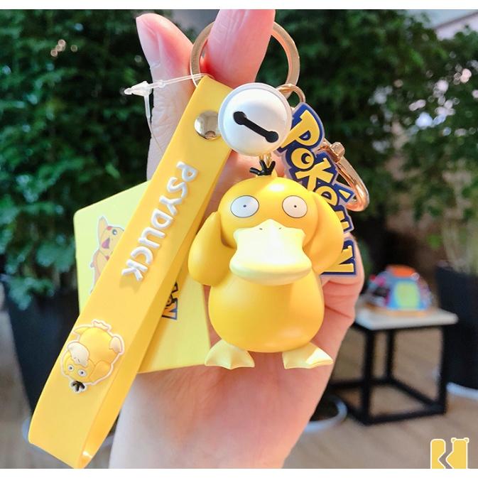 Móc chìa khóa Pokemon Pikachu Rùa nước Vịt ngốc nghếch Rồng lửa Fat Ding Ếch hạt giống