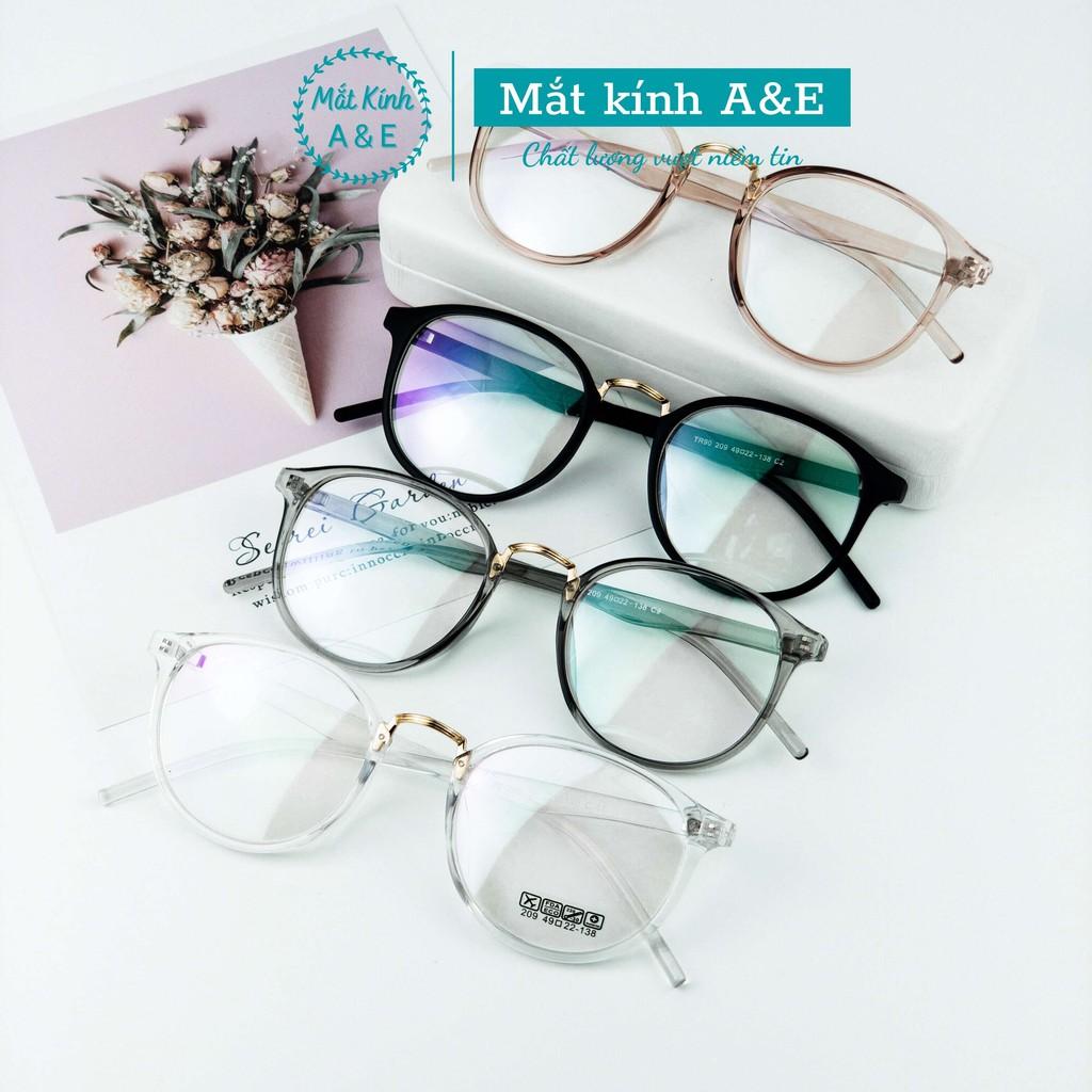 Gọng kính cận nữ A&amp;Eeyewear mắt kính tròn chất liệu nhựa dẻo 209 A&amp;Eeyewear