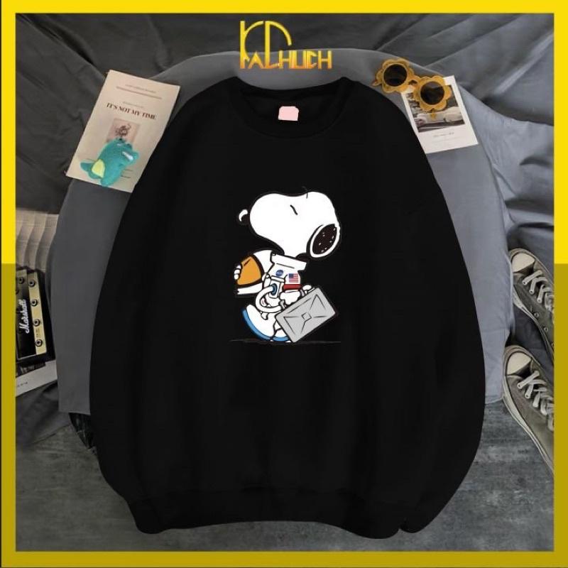 Áo sweater nỉ in snoopy vali dễ thương cho cả nam nữ