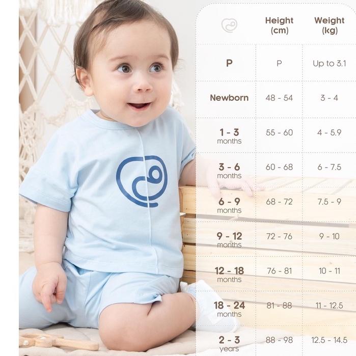 Bộ quần áo cộc tay cài vai sợi tre BU, bubaby cho bé 6m - 4y - BBB130401 Trắng