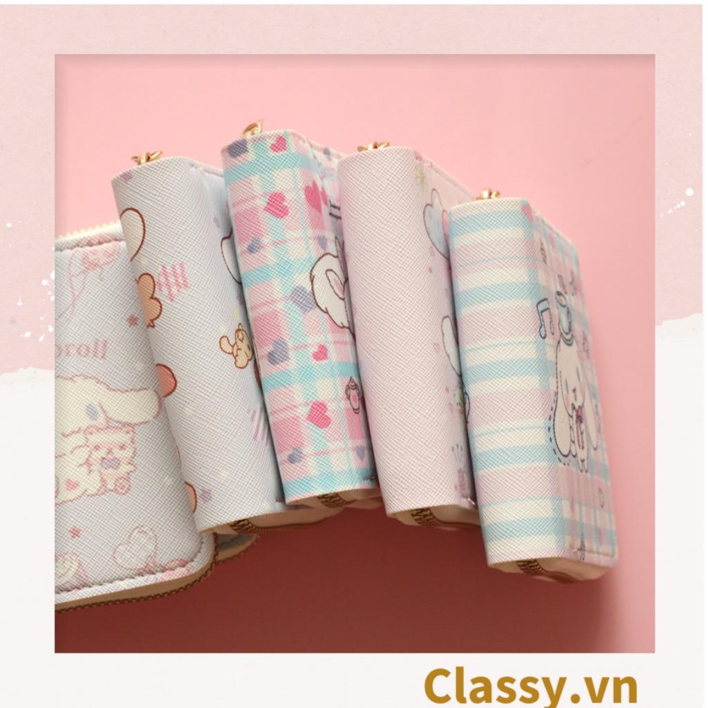 Ví ngắn Classy đựng tiền, thẻ ngân hàng dạng khóa kéo đựng thẻ khóa dây kéo tiện lợi T1544