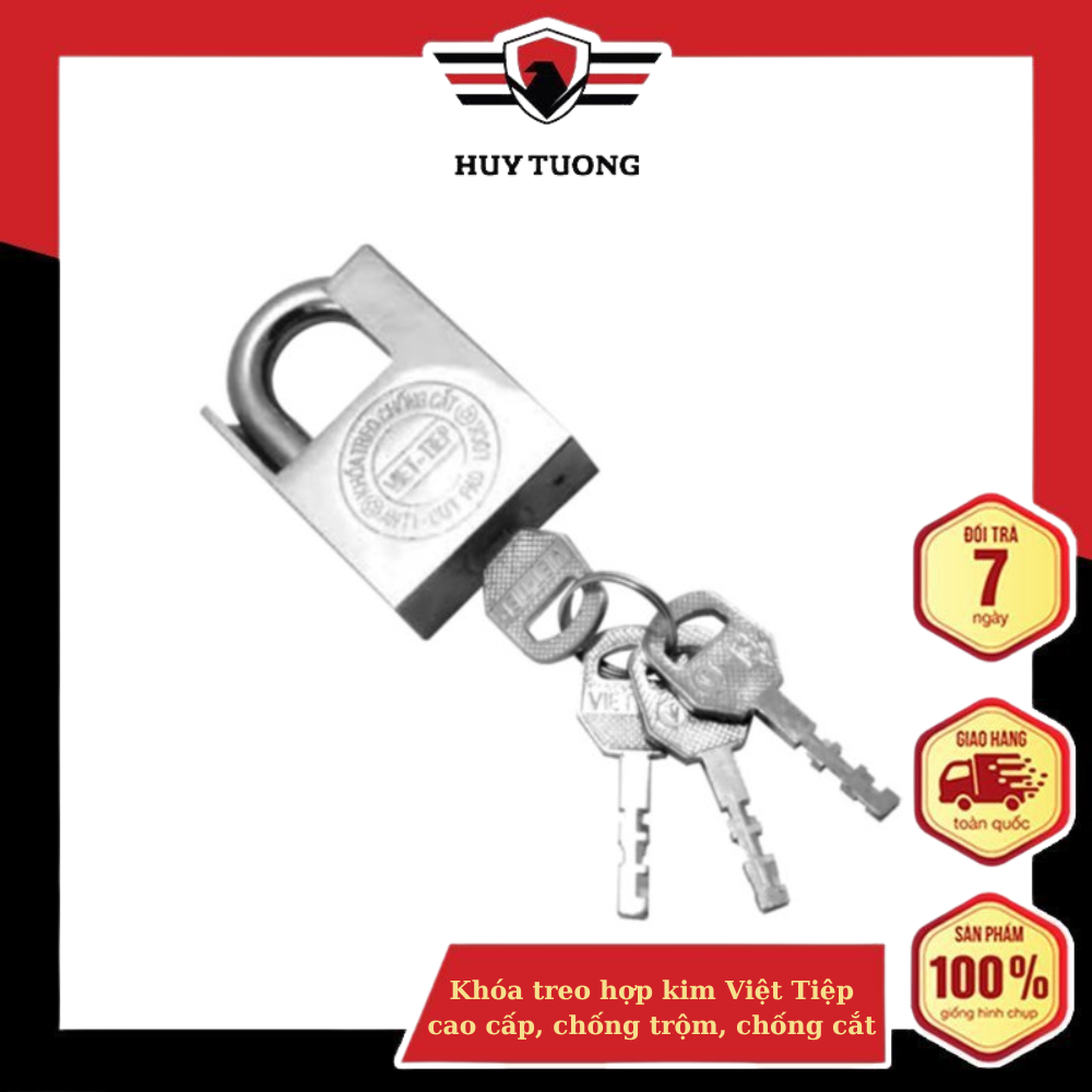 Khóa treo hợp kim Việt Tiệp cao cấp, chống trộm, chống cắt| Mã SP: 01502
